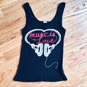 🆕 Music is Love Headphones Wife Beater Tank Top